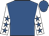Royal blue, white sleeves, royal blue stars