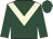 Dark green, beige chevron