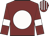 Maroon, white disc and armlets, striped cap