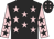 Black, pink stars, pink sleeves, black stars