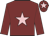 Maroon, pink star and star on cap