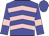 blue, pink chevrons, blue sleeves, pink armlets, blue cap