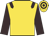 Gold, Brown epaulets, sleeves, hooped cap