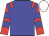 Blue body, red epaulettes, red arms, blue chevrons, white cap
