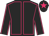 Black body, rose seams, black arms, rose seams, black cap, rose star