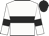 White body, black hoop, white arms, black armlets, black cap