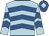 Light blue, royal blue chevrons, royal blue cap, light blue diamond
