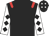 Black, red epaulets, white sleeves, black diamonds, black cap, white diamonds