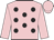 Pink, black spots, pink sleeves and cap