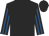 Black,  royal blue striped sleeves, black cap