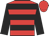 Red body, black hooped, black arms, red cap
