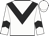 White body, black chevron, white arms, black chevron, white cap