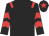 Black, red epaulettes, red chevrons on sleeves, red star on cap