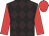 Brown and black diamonds, red sleeves and cap