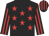 Black, red stars, striped sleeves and cap