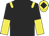 Black, yellow epaulets, halved sleeves, yellow cap, black diamond