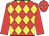 Red & yellow diamonds, red sleeves, red cap, yellow diamonds