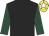 Black, dark green sleeves, yellow cap, white star