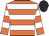 Orange, white hoops, black cap