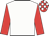 white, red sleeves, red cap, white checks