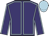 purple, light blue seams, light blue cap
