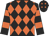Black and orange diamonds, hooped sleeves