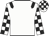 White, black epaulets, checked sleeves and cap