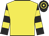 Yellow, black and yellow hooped sleeves and cap