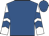 Royal blue, white sleeves, royal blue chevrons