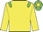 Yellow body, green epaulettes, yellow arms, green cap, yellow star