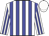 White body, blue striped, white arms, blue striped, white cap