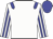 White body, big-blue epaulettes, white arms, big-blue striped, big-blue cap