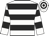 White body, black hooped, white arms, black hooped, white cap, black hooped