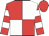 Red and white (quartered), hooped sleeves, red cap