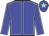 Blue body, light blue seams, blue arms, light blue seams, blue cap, light blue star