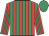 red and emerald green stripes, emerald green cap