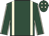 Dark green, beige braces, beige seams on sleeves, dark green cap, beige diamonds