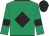 Emerald green, black diamond, armlets and cap