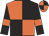 Orange and black (quartered), black sleeves, orange armlets