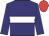 navy, white hoop, navy sleeves, red cap
