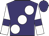 Purple, large white spots, white sleeves, purple armlets