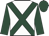 White, dark green cross sashes, dark green arms, dark green cap