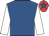 Royal blue, white sleeves, red cap, royal blue star