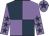 Dark blue and mauve (quartered), mauve sleeves, dark blue stars, mauve cap, dark blue star