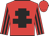 Red, black cross of lorraine, striped sleeves