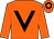 Orange, black 'v', orange cap, black hoop