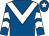 Royal blue, white chevron, chevrons on sleeves, royal blue cap, white star