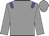 Grey body, blue epaulettes, grey arms, grey cap