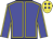 Big-blue body, yellow seams, big-blue arms, yellow seams, yellow cap, big-blue diamonds
