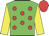 Big-green body, red spots, yellow arms, red cap